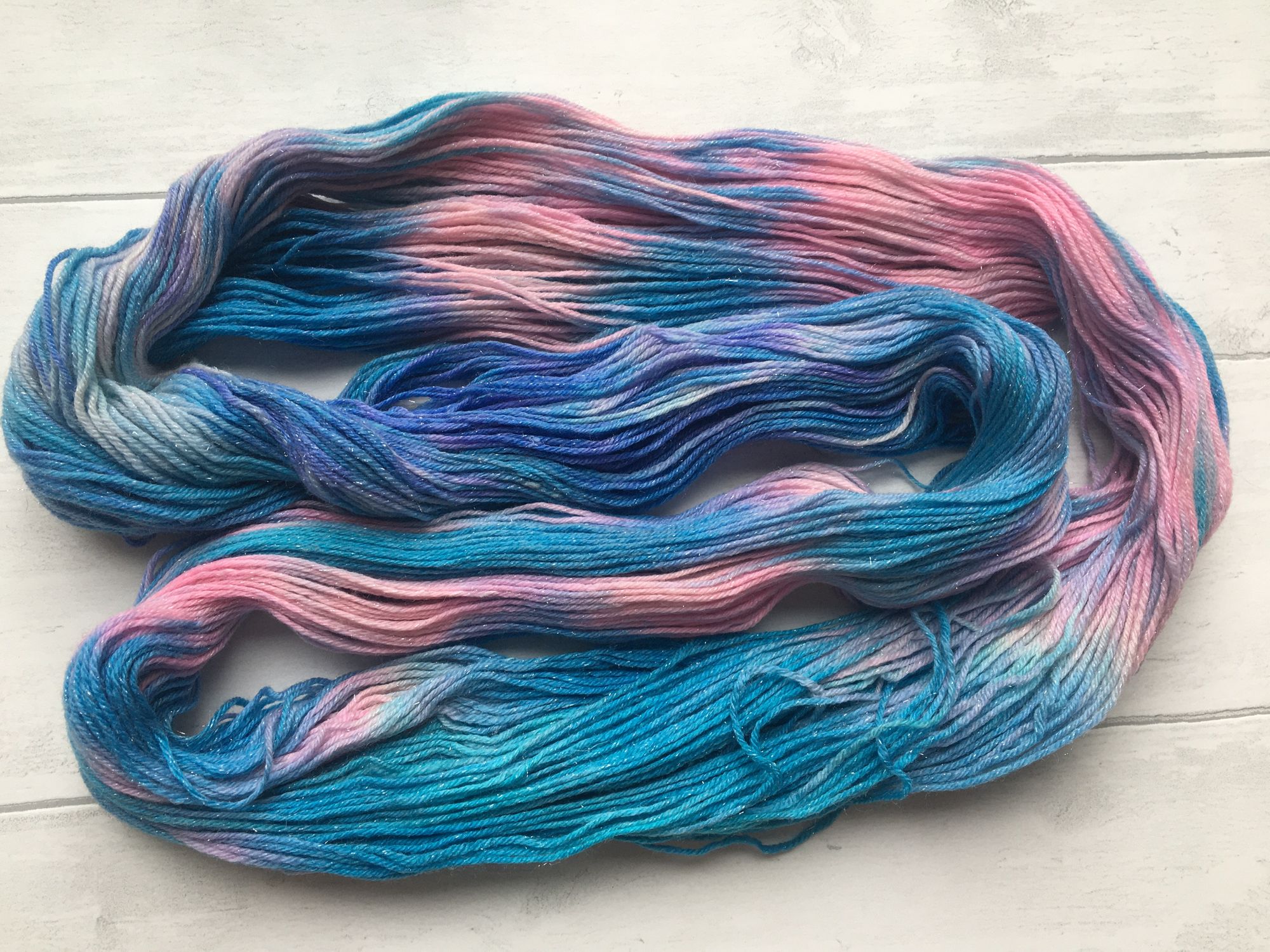Blue and Pink Solar Dyed Yarn
