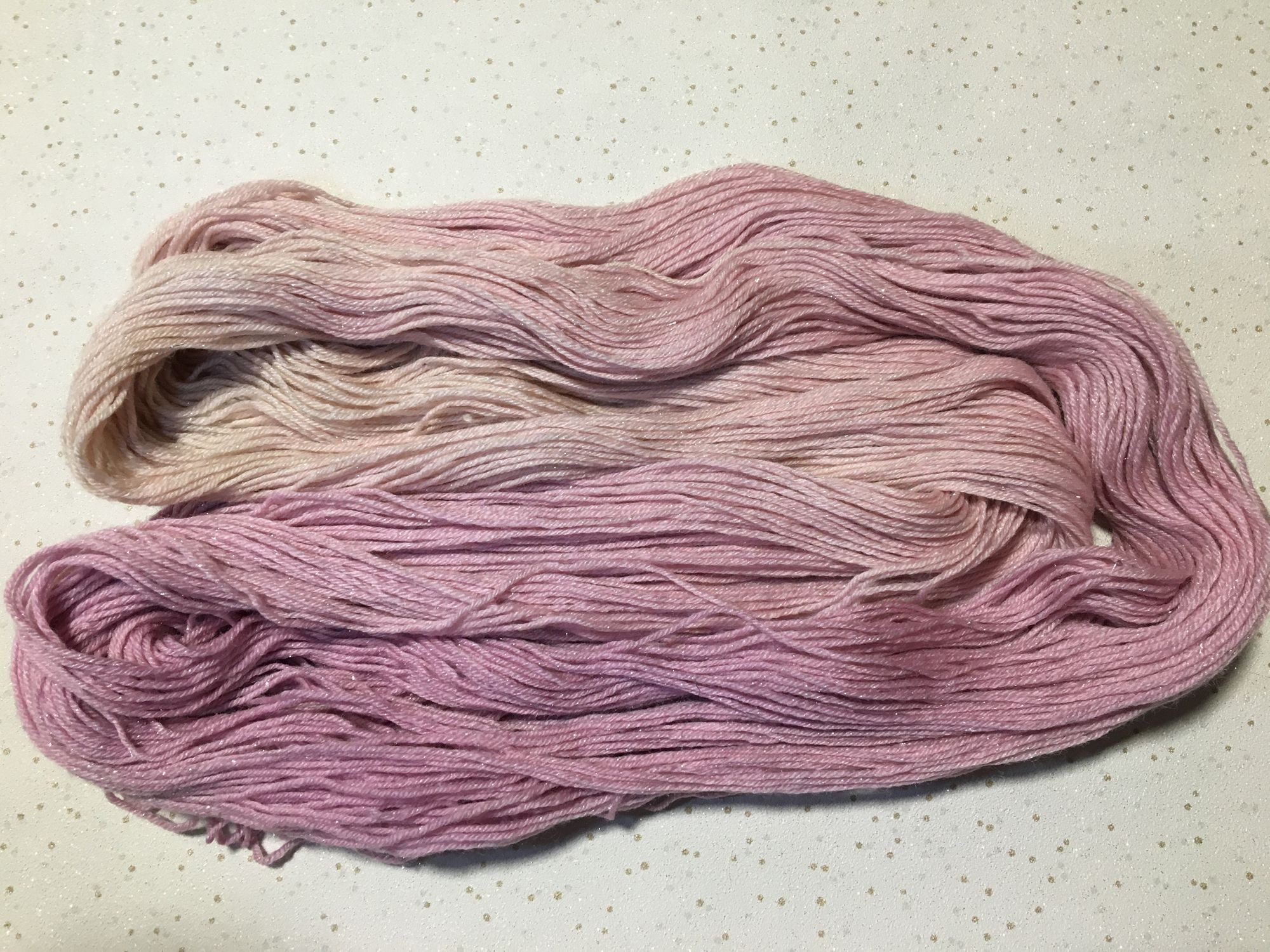 Purple-Pink Dip Dyed Yarn